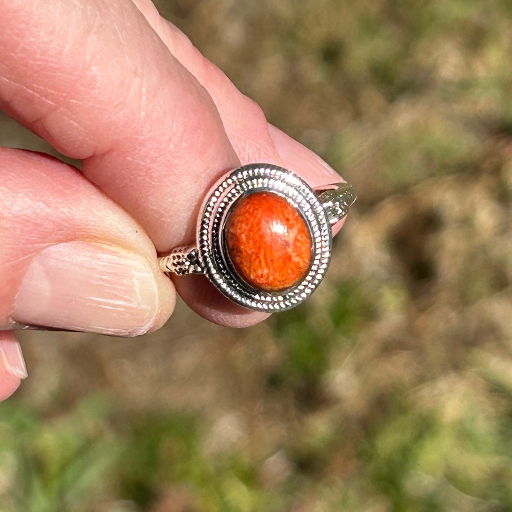925 Sterling Silver Spiny Oyster Ring